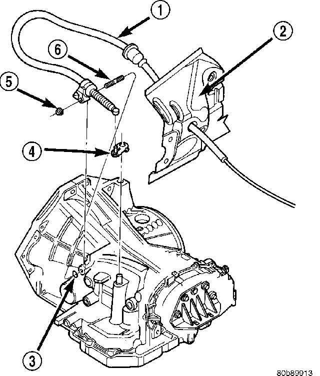 dodge shifter cable diagram