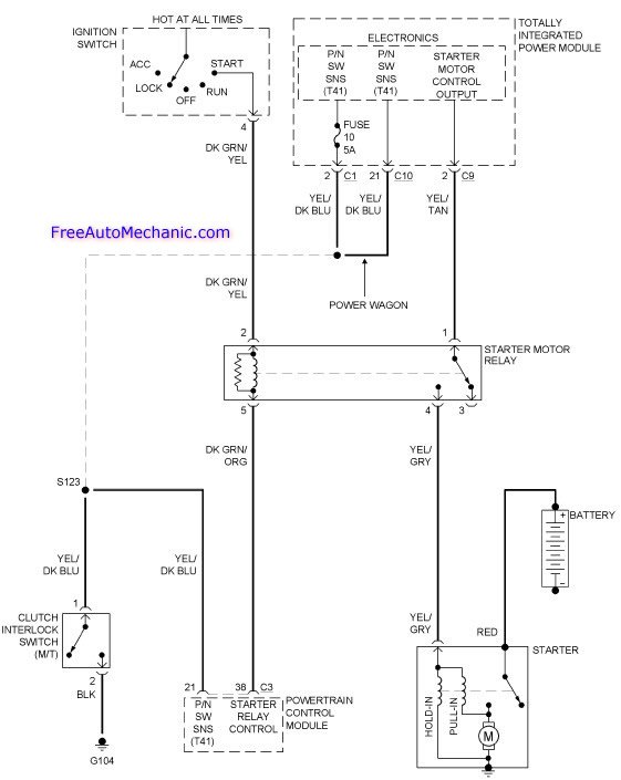 Dodge Wiring Diagram Fully Laminated Poster