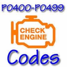 P0400 - P0499 OBD II Diagnostic Codes