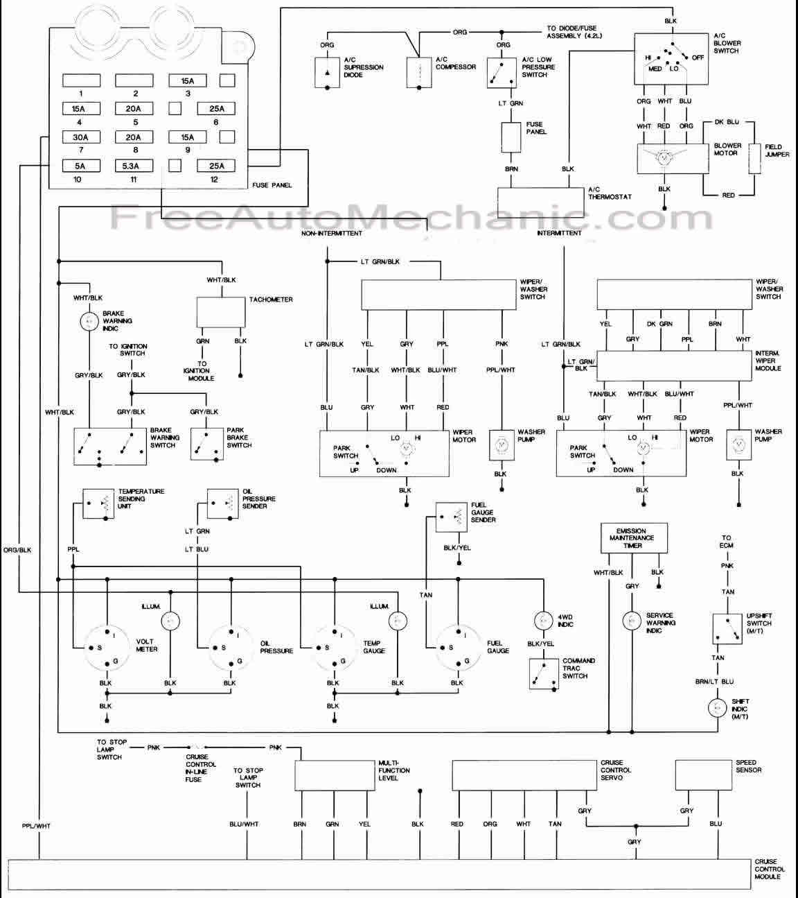 Jeep Yj Headlight Switch Wiring Diagram from www.freeautomechanic.com