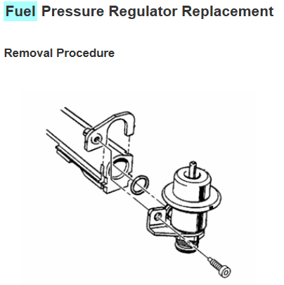 2002 Chevy venture fuel pressure regulator diagram