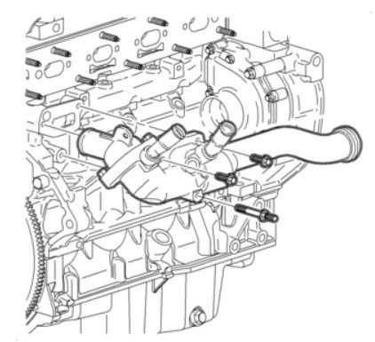 2002 Saturn L100 4 cylinder engine thermostat location diagram