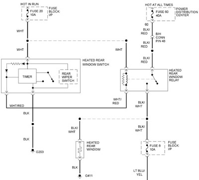 Defroster wiring diagram