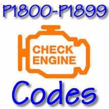 P1800 - P1899 OBD II Diagnostic Codes
