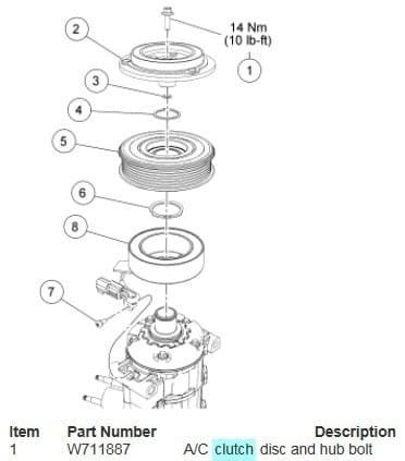 ac compressor clutch 2008 Ford Explorer