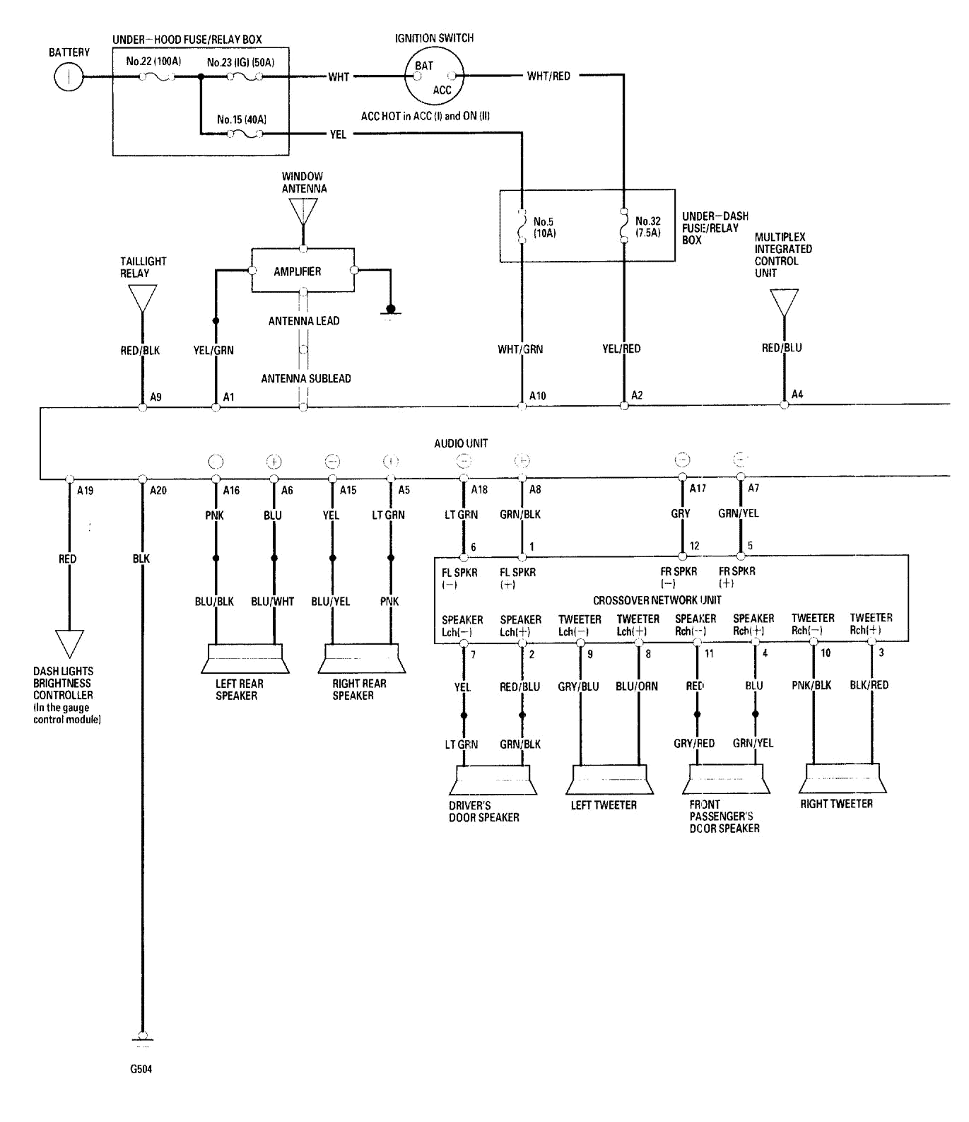 Diagram  2001 Honda Accord Car Stereo Radio Wiring