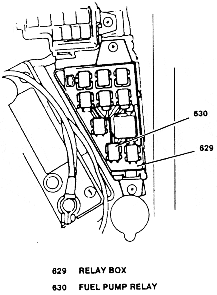 1996 chevy c1500 fuel pump relay location diagram