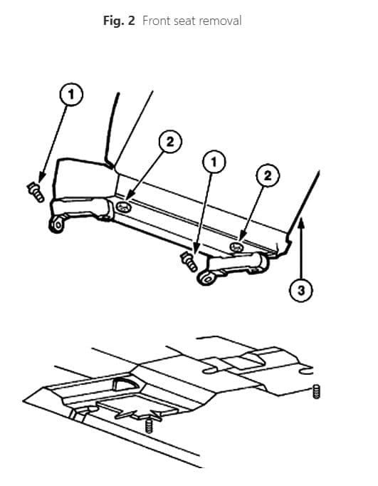 1999 ford f150 seat removal diagram